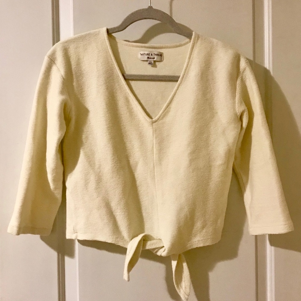 Madewell texture and thread tie top